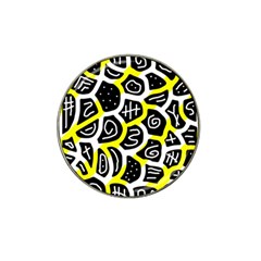 Yellow Playful Design Hat Clip Ball Marker by Valentinaart