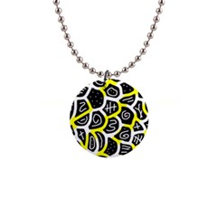 Yellow Playful Design Button Necklaces by Valentinaart