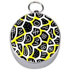 Yellow Playful Design Silver Compasses