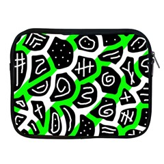 Green Playful Design Apple Ipad 2/3/4 Zipper Cases by Valentinaart