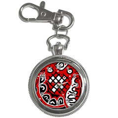 Red High Art Abstraction Key Chain Watches