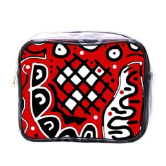 Red High Art Abstraction Mini Toiletries Bags