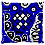 Blue high art abstraction Large Cushion Case (Two Sides) Back