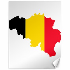 Belgium Flag Map Canvas 12  X 16  