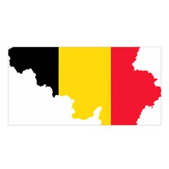 Belgium Flag Map Satin Shawl