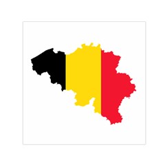 Belgium Flag Map Small Satin Scarf (square)