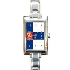 State Flag Of Finland  Rectangle Italian Charm Watch by abbeyz71