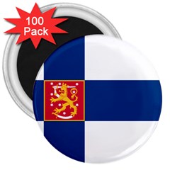 State Flag Of Finland  3  Magnets (100 Pack)