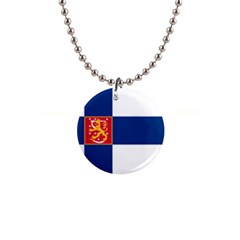 State Flag Of Finland  Button Necklaces