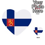 State Flag of Finland  Multi-purpose Cards (Heart)  Front 53