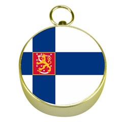 State Flag Of Finland  Gold Compasses