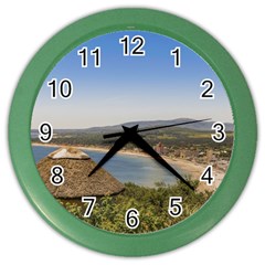 Landscape Aerial View Piriapolis Uruguay Color Wall Clocks by dflcprints