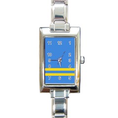 Flag Of Aruba Rectangle Italian Charm Watch