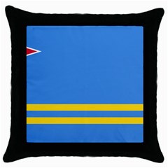 Flag Of Aruba Throw Pillow Case (black)