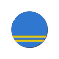 Flag Of Aruba Rubber Coaster (round) 