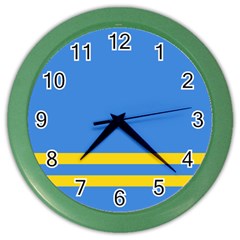 Flag Of Aruba Color Wall Clocks