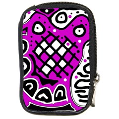 Magenta High Art Abstraction Compact Camera Cases by Valentinaart