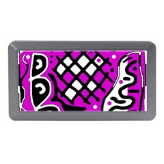 Magenta High Art Abstraction Memory Card Reader (mini) by Valentinaart