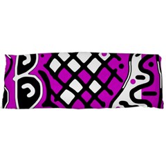 Magenta High Art Abstraction Body Pillow Case (dakimakura) by Valentinaart