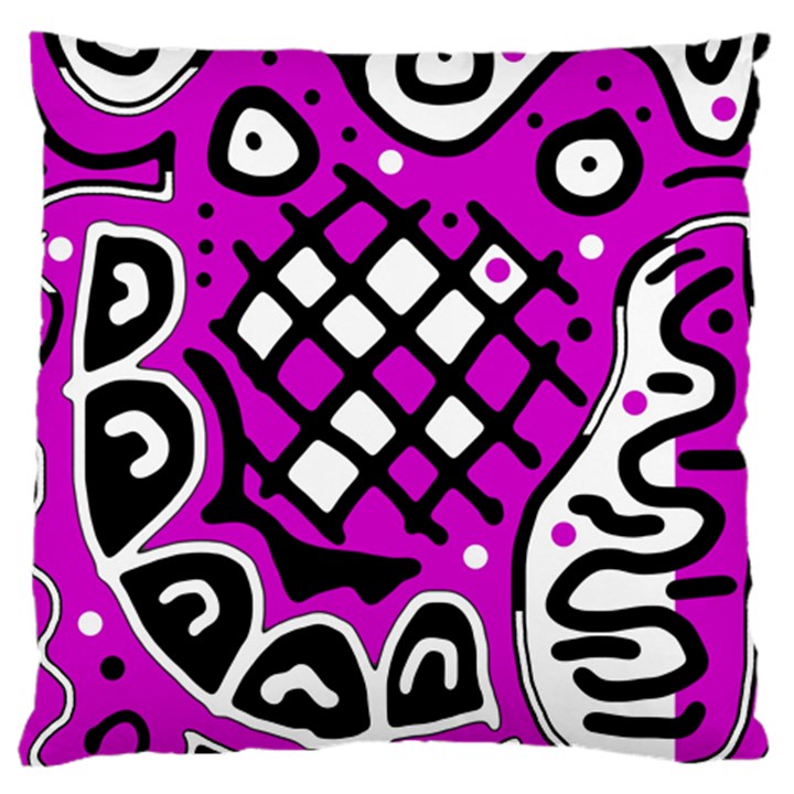 Magenta high art abstraction Large Cushion Case (Two Sides)