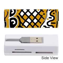 Yellow High Art Abstraction Memory Card Reader (stick)  by Valentinaart