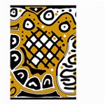 Yellow high art abstraction Large Garden Flag (Two Sides) Back