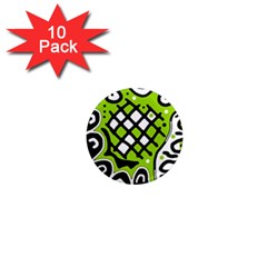 Green high art abstraction 1  Mini Magnet (10 pack) 