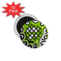 Green high art abstraction 1.75  Magnets (10 pack) 