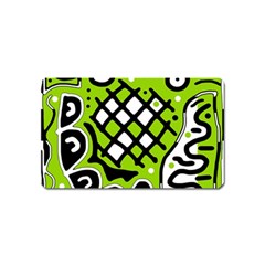 Green high art abstraction Magnet (Name Card)