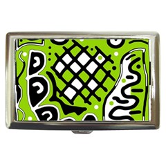 Green high art abstraction Cigarette Money Cases