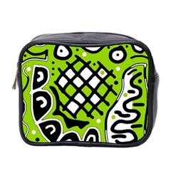 Green high art abstraction Mini Toiletries Bag 2-Side