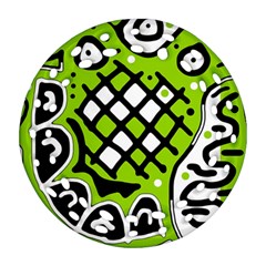 Green high art abstraction Ornament (Round Filigree) 