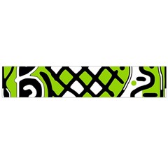 Green high art abstraction Flano Scarf (Large)