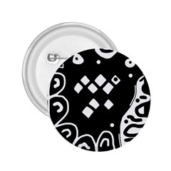 Black And White High Art Abstraction 2 25  Buttons