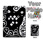 Black and white high art abstraction Playing Cards 54 Designs  Front - Club10