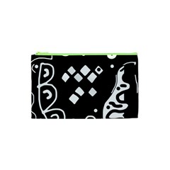 Black And White High Art Abstraction Cosmetic Bag (xs) by Valentinaart