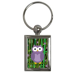 Purple owl Key Chains (Rectangle) 
