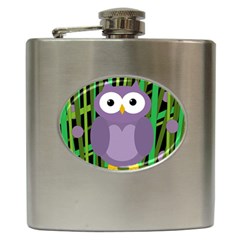 Purple owl Hip Flask (6 oz)