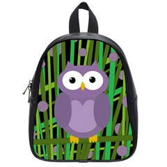 Purple owl School Bags (Small) 