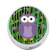 Purple Owl 4-port Usb Hub (two Sides)  by Valentinaart