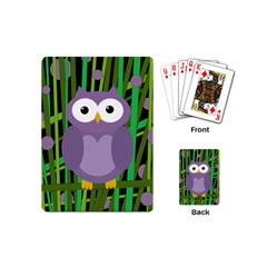 Purple owl Playing Cards (Mini) 