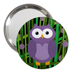 Purple owl 3  Handbag Mirrors