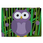 Purple owl Cosmetic Bag (XXL)  Back