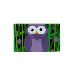 Purple Owl Cosmetic Bag (xs) by Valentinaart