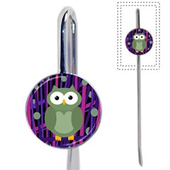 Green and purple owl Book Mark