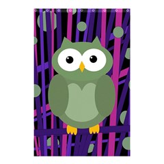 Green and purple owl Shower Curtain 48  x 72  (Small) 