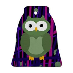 Green and purple owl Ornament (Bell) 