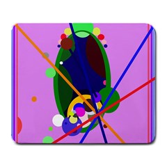 Pink Artistic Abstraction Large Mousepads by Valentinaart