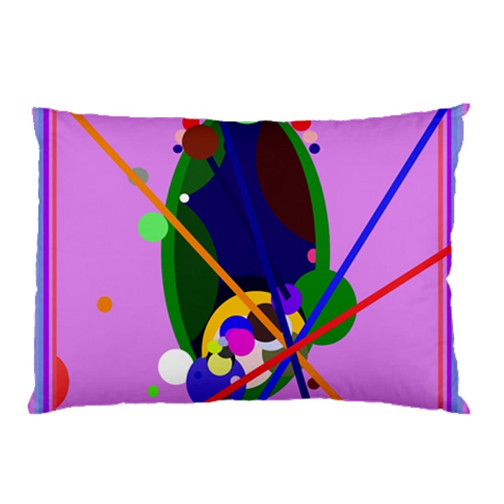 Pink artistic abstraction Pillow Case