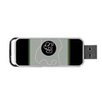 Gray abstract art Portable USB Flash (One Side) Front